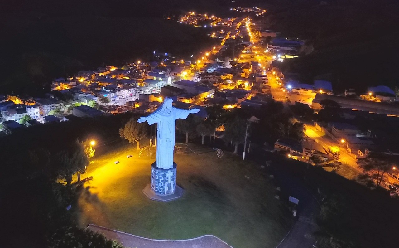 Cristo Redentor de Guaçuí. Foto Arquivo Comunicação Guaçuí|||Fotógrafo:Arquivo Comunicação Guaçuí