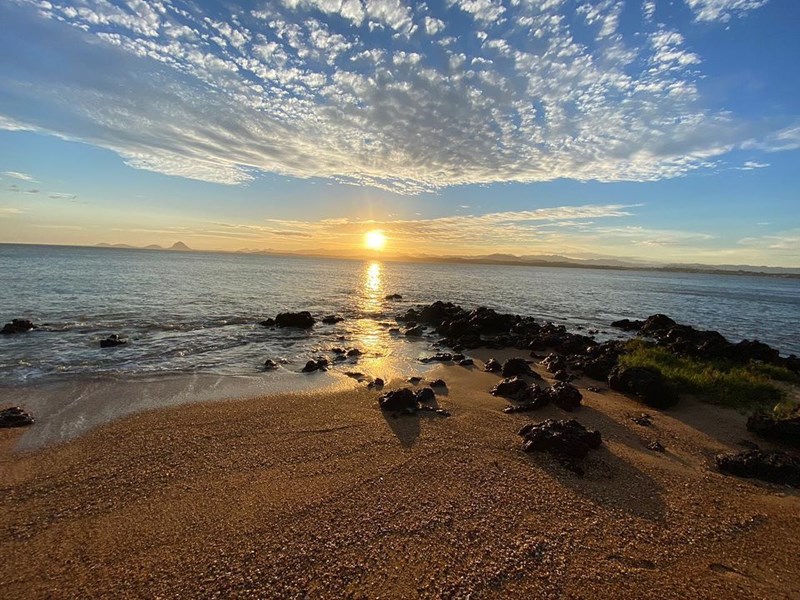 Por do Sol  na praia Boca da baleia